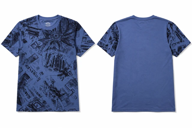 Men's Blue Graphic Print Sleeve Round Neck Half Sleeve T-Shirt | Casual Cotton Blend T-Shirt | Size M - M
