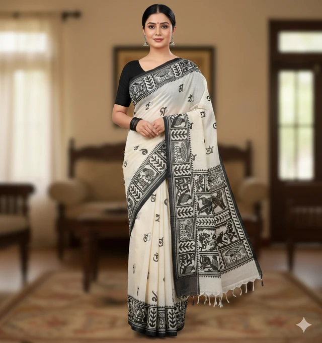 Sahajpath Handloom Saree (Bangla bornomala Saree)