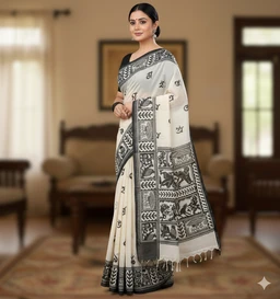 Sahajpath Handloom Saree (Bangla bornomala Saree)