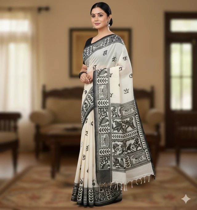Sahajpath Handloom Saree (Bangla bornomala Saree)