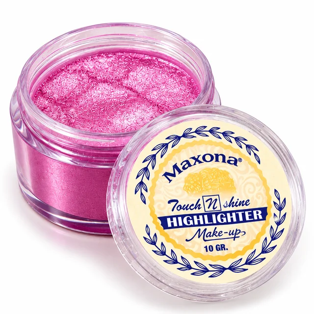 Kosmik Maxona Touch N Shine Highlighter Makeup 10g | Radiant Shimmer Finish | Face & Body Highlighter
