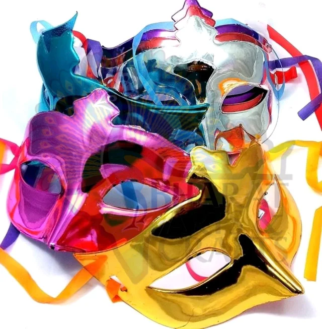 Party Masquerade Eye Fancy Mask For Kids/Adults Carnival, Fancy Dress, Party (Multicolor), Pack Of 11