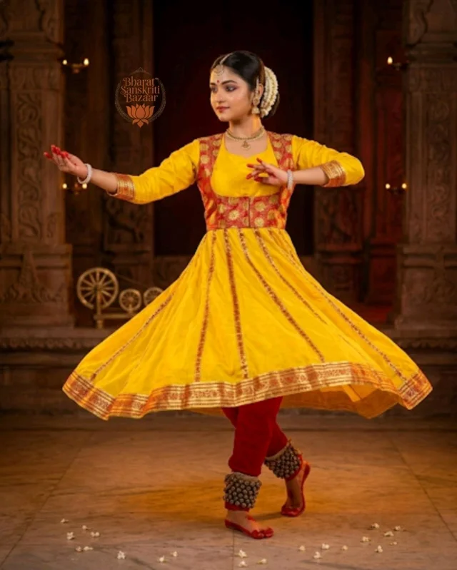 Kathak Dance Costume For Women (Traditional Silk)
