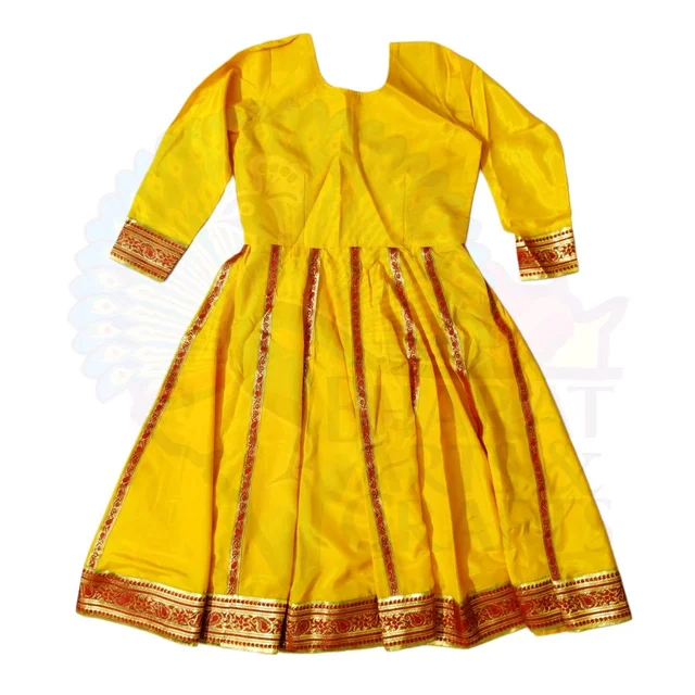 Kathak Dance Costume For Women (Traditional Silk) - 40 (Free Size)