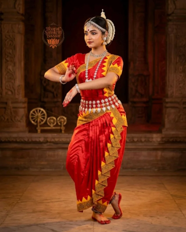 Odissi Dance Costume For Women - 40 (Free Size)