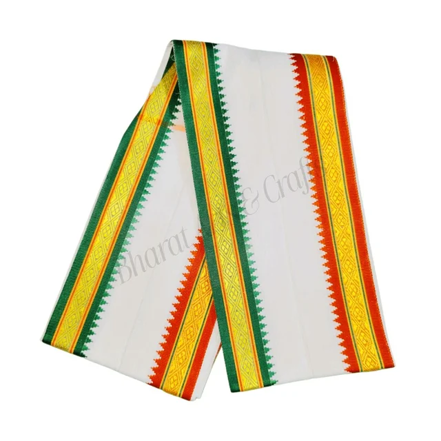 Cotton White Tiranga Uttorio