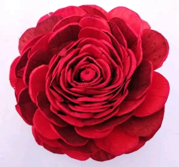 Handmade Matte Finish Big Size Red Rose Artificial Flower