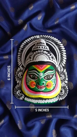 Kathakali Chhau Musk For Home Decoration, Memento Design, Performance - 4inch x 3inch