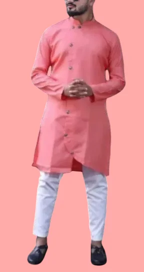 Cross Botton Gajri Colour Kurta - 36