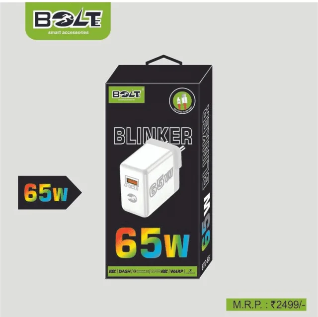 BOLTE BTC-65 BLINKER ( 65W FAST CHARGER) Type - C
