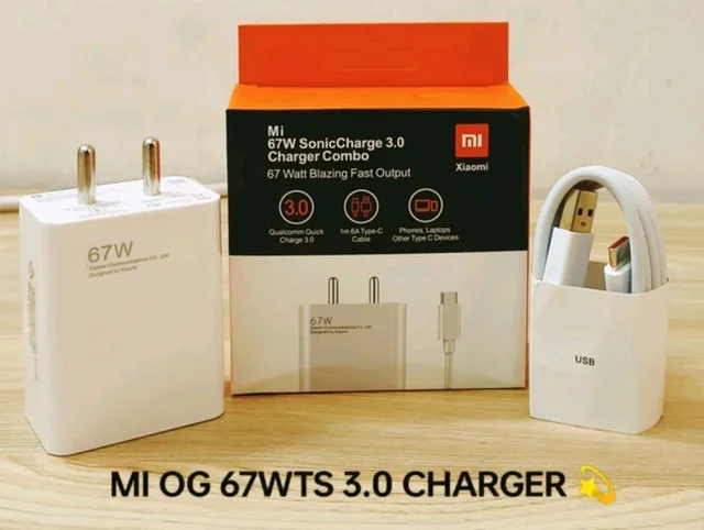Mi Xiaomi 67 Watt Blazing Fast Output ( Type-c Cable 6A )