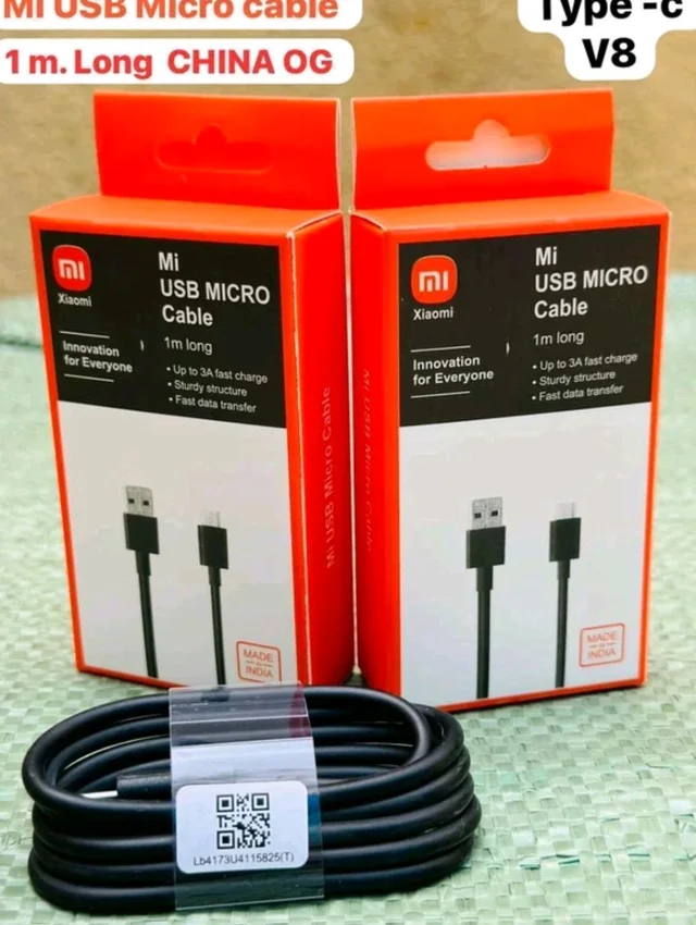 Mi Og USB to Micro V-8 Cable Box Packing Best Quality