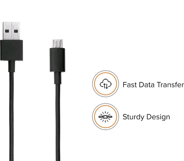 MI (XIAOMI) MI Type B/Micro USB 120cm fast Charging Cable - Black