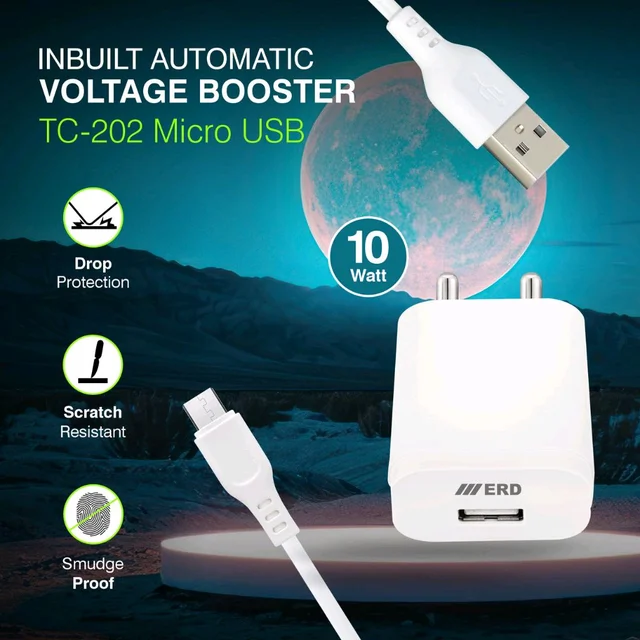 ERD TC-202 USB C CHARGER WHITE 10W