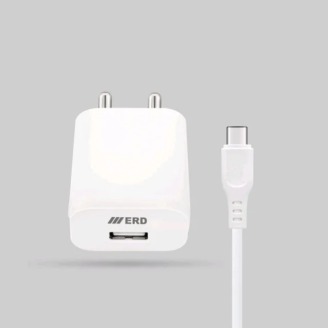 ERD TC-203 USB A Charger With USB C Cable 2.4Amp (12W)