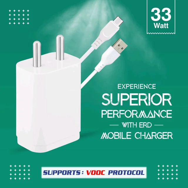 ERD TC-223 CHARGER USB-C VOOC WHT 33W