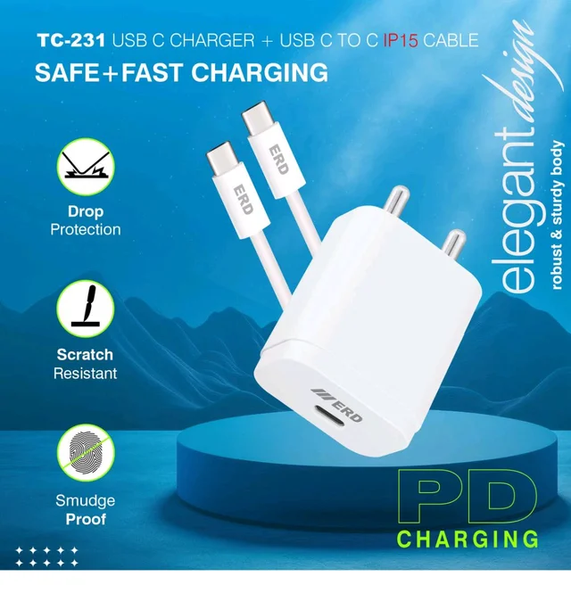 ERD TC-231 Iphone USB-C Dock WHT 20W