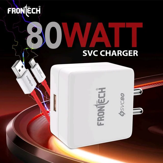 FRONTECH Frontech 80W SVC Fast Charger with USB to Type-C