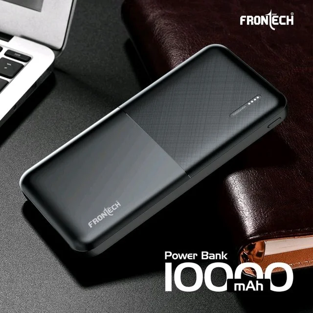 Frontech 10000 mAh Li-ion Power Bank with LED Indicator, Dual USB (PB-0007)