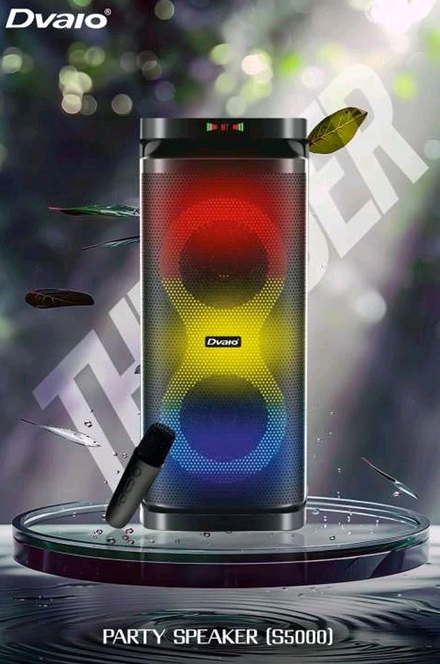 Dvaio S5000 Party Speaker With Bluetooth Wireless Microphone 🎤