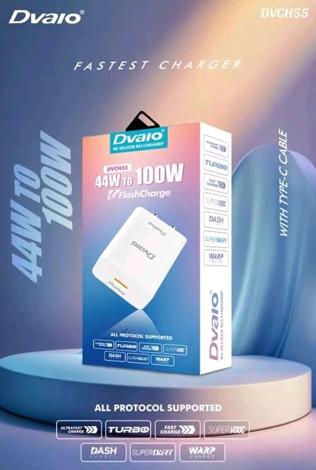 DVCH-55 TYPE-C FLASH CHARGER 44W TO 100W SUPPORT 