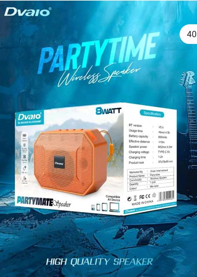 Dvaio Partymate 8w Speaker 🔊