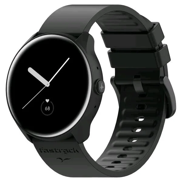 Fastrack Invoke Pro Smartwatch - Amoled Display ,Enhanced Calling, Split-Screen Navigation, Water-Resistant With Black Strap
