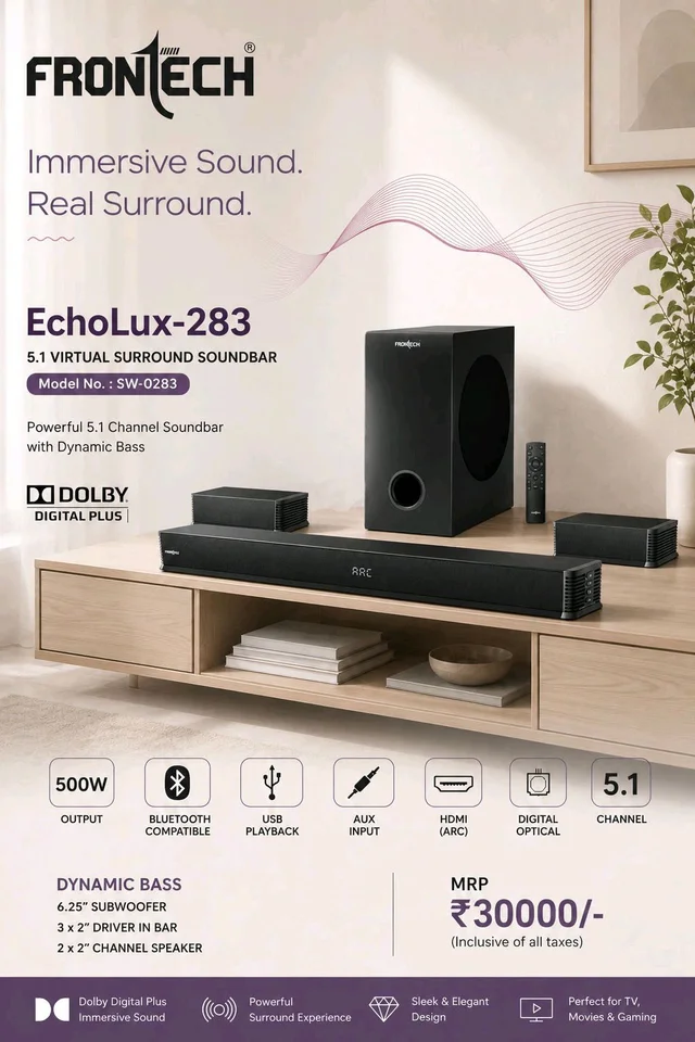 FRONTECH Frontech Ecobar-283 500w With Dolby Atmos