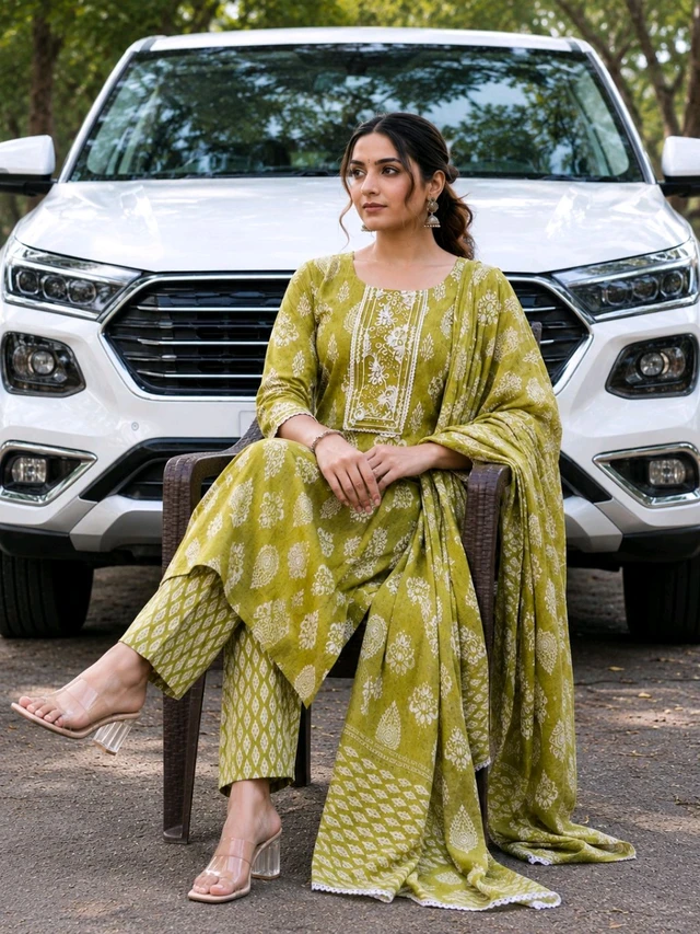 3 Pic Cotton Kurti Set 