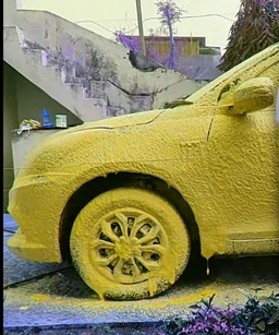 Uniwax blue color foam wash waUniwax Color Foam Wash with Wax Car Shampoo | High Foaming Car Wash Soap | Removes Dirt & Grime | Adds Shine & Water Beading | Safe for All Vehicle Paints | pH Balancedith wax colour foam car wash shampoo - 1kg, Yellow