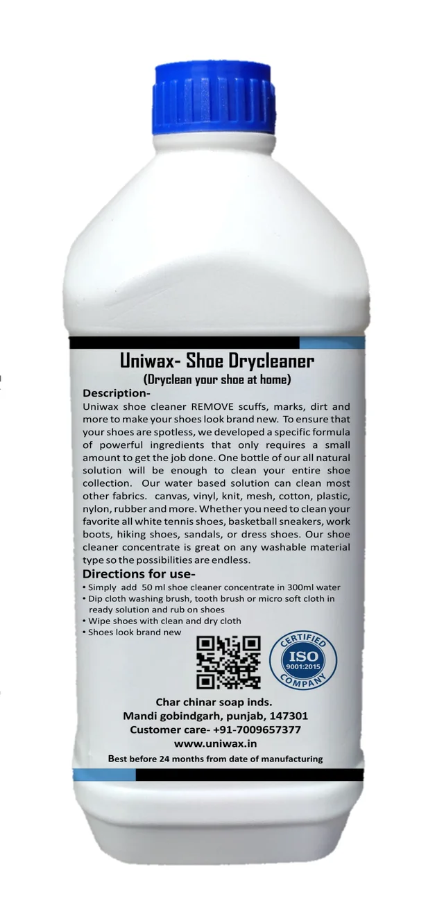 uniwax shoe cleaner concentrate Instant Stain & Dirt Remover | Safe for Leather, Canvas & Sneakers - 1kg