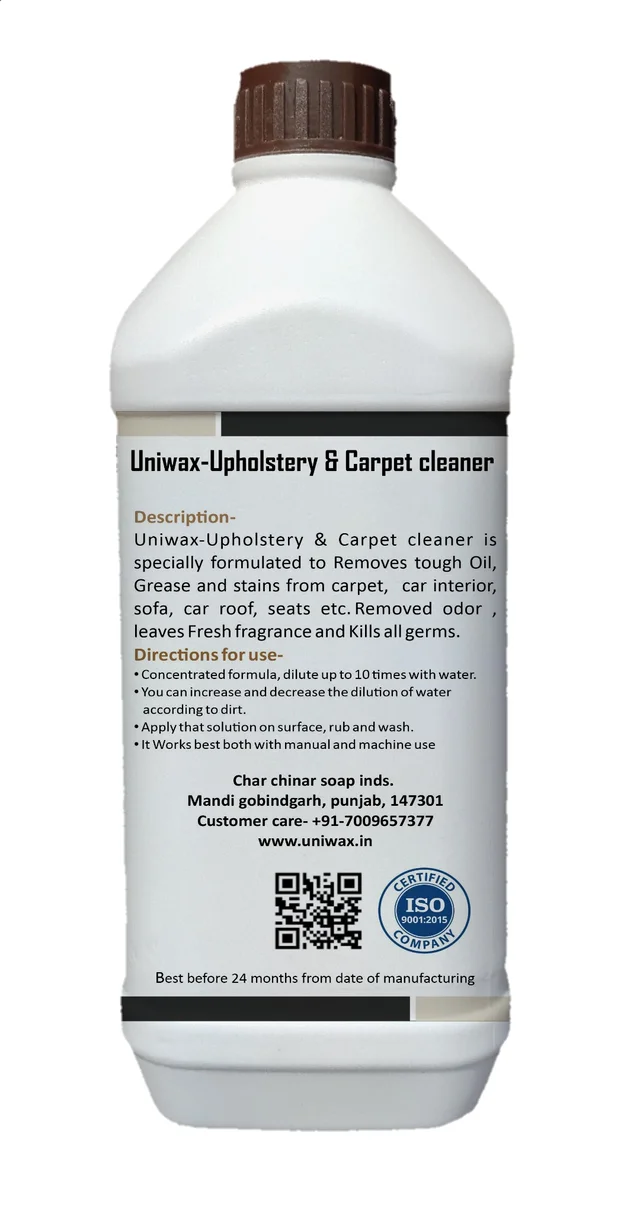 Uniwax upholstery cleaner car and sofa cleaner carpet cleaner Car Interior Cleaner for Car Seat Cleaner, Sofa Cleaner, Carpet Cleaner, Car Roof Cleaner & More - 1kg