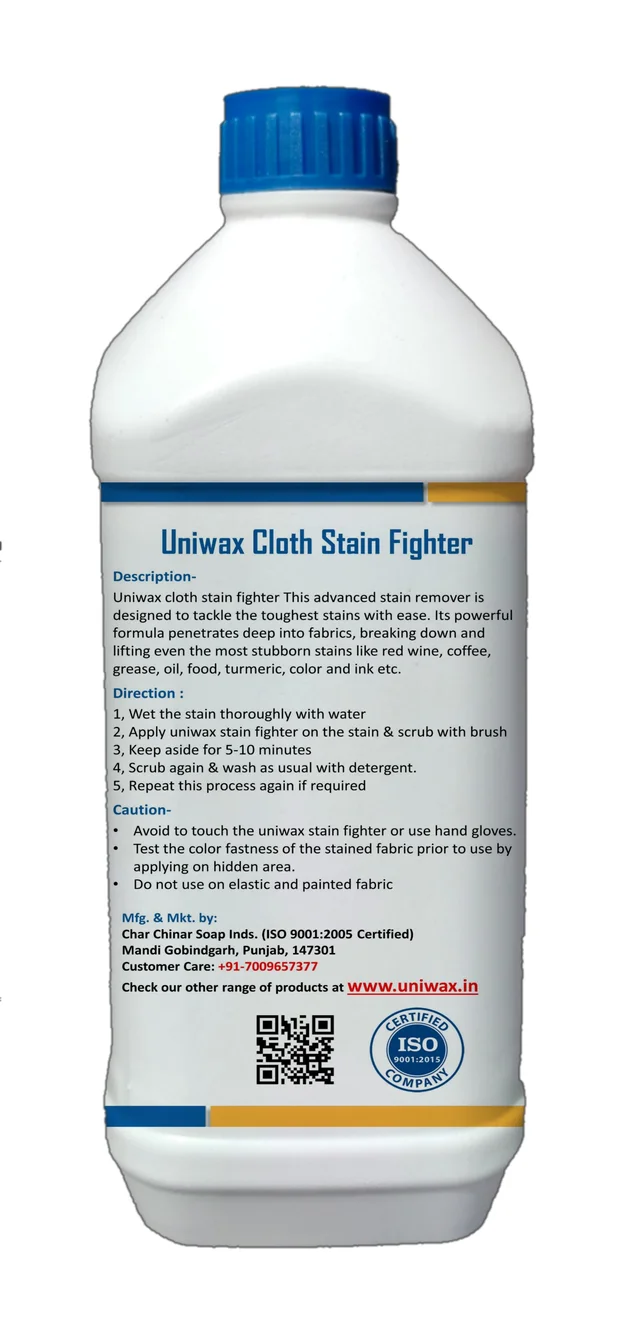 Stain Fighter / Stain Remover / Ink Stain, Oil Stain, Food Stain, Colour Stain - 1 liter