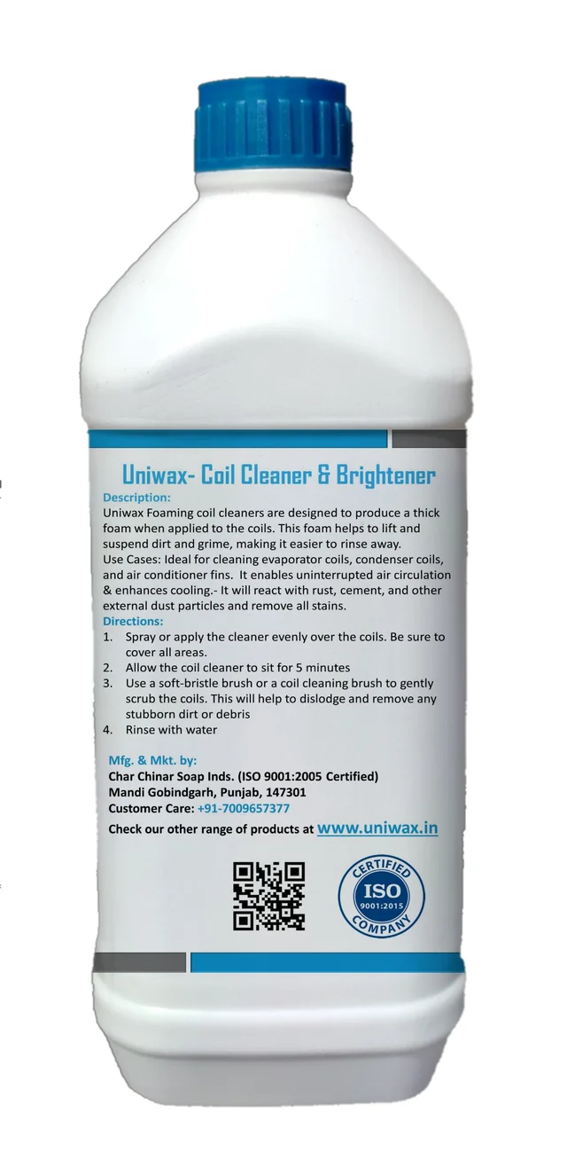 Uniwax Coil Cleaner Cleans Dirt, Dust, Oil, Grease & Rust - 1liter