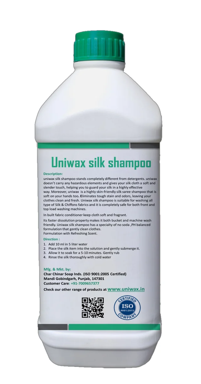Uniwax Silk Cloth Cleaner / Chiffon Wash / Ladies Suit Shampoo - 1 kg