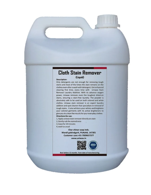 Powerful Stain Remover for Clothes – No Bleach, Safe on Colors & Fabrics | Tough on Grease, Food, Sweat & Set-In Stains - 5 kg