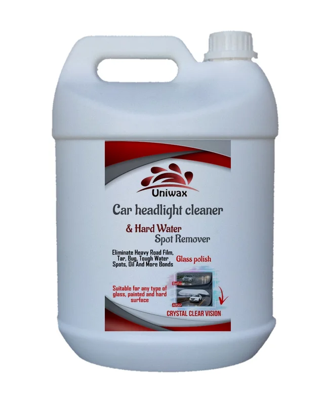 uniwax headlight cleaner spray / headlight restore for Cloudy, Dull, Yellowed headlights - 5 liter