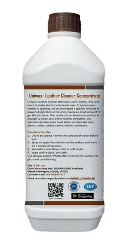 Uniwax Leather Cleaner and Leather Polish - 1-1 kg each
