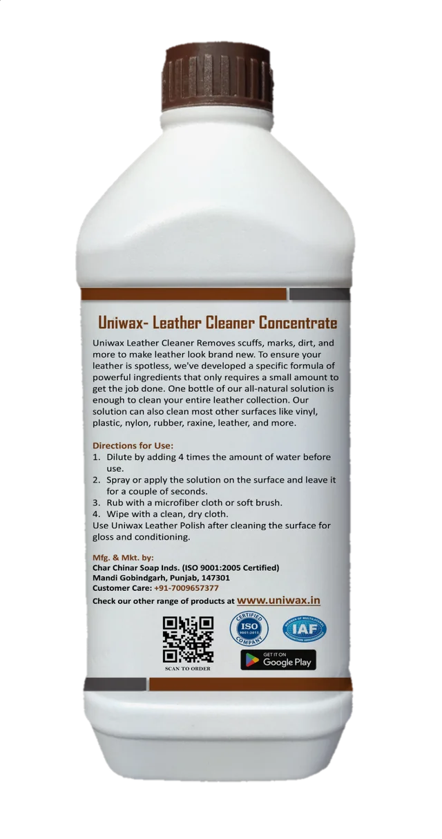 Uniwax Leather Cleaner and Leather Polish - 1-1 kg each