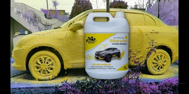 Uniwax Color Foam Car Shampoo - High Foaming Formula (Green, Blue, Pink, Orange) for Deep Cleaning - 5kg each, 25kg total
