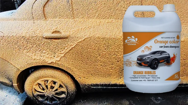 Uniwax Color Foam Car Shampoo - High Foaming Formula (Green, Blue, Pink, Orange) for Deep Cleaning - 5kg each, 25kg total