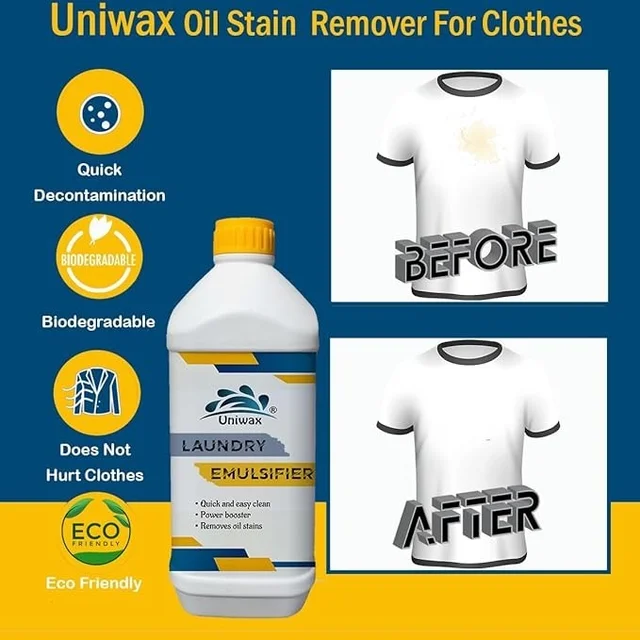 Uniwax Laundry Emulsifier / Detergent Booster and Oil Stain Remover - 200ml
