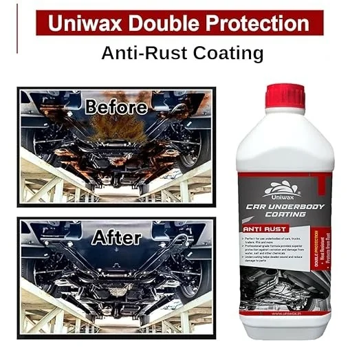 Uniwax Car Rust Proofing – Strong Underbody Coating for Maximum Protection|Rustproof, Waterproof & Durable Coating - 1liter