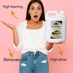 Uniwax Car & Bike Shampoo Foam-Rich Cleaner with Protective Wax Coating - 5kg