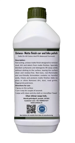 uniwax matte bike shampoo and polish combo - 1-1kg each