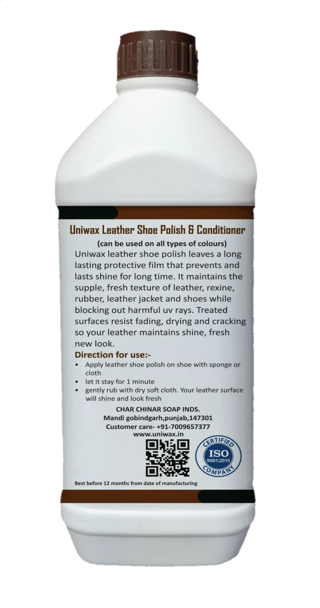 Uniwax Premium Shoe Care Combo – Cleaner + Polish (1 kg each) - 1-1 kg each