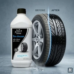 UniWax Tyre Polish – Long-Lasting Shine & Protection – Restores Faded Tires & Resists Dust - 250ml