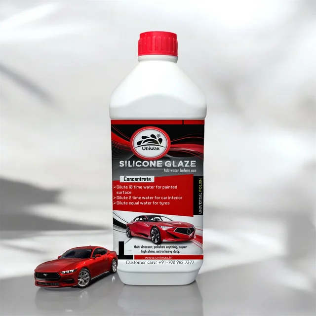 Uniwax Silicone Glaze Car Polish – High Gloss Shine & Protection for Paint, Plastic, Rubber & Leather – Water-Repellent & Long-Lasting Formula - 200gm