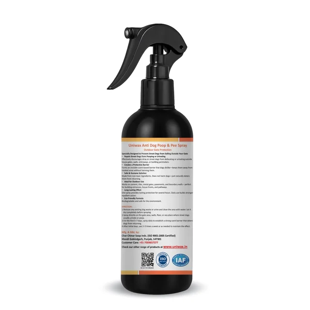 uniwax anti dog-poop / stop dogs from pooping or peeing outside gates / Street dog repellent / Stop Doing Potty - 200 ml