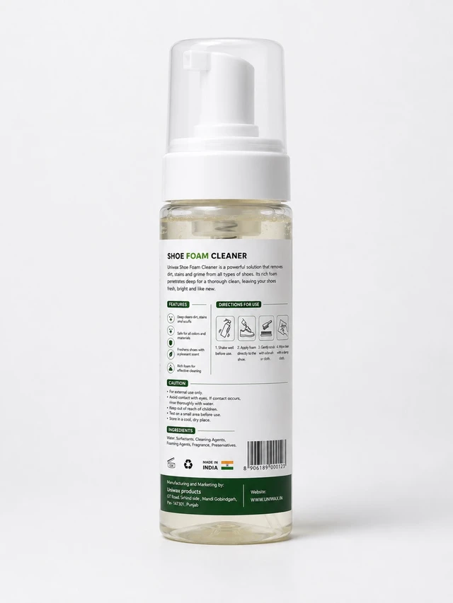 Uniwax Shoe Foam Cleaner – Powerful Deep Cleaning for All Types of Shoes